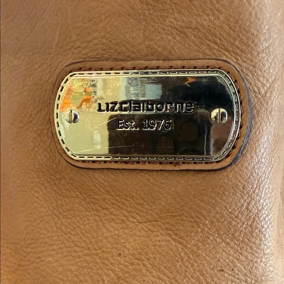 Liz Claiborne Brown Shoulder Bag with Gold Accents - Picture 2 of 10